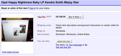 Opal's 'Happy Nightmare Baby' fetches mad catch on eBay