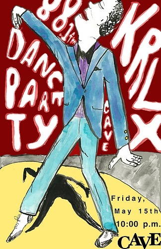 KRLX Dance Party poster,