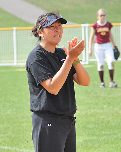 Amy Erickson, softball action