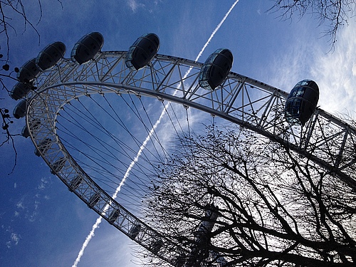 Shot of the London Eye on a beautiful second day in the city.