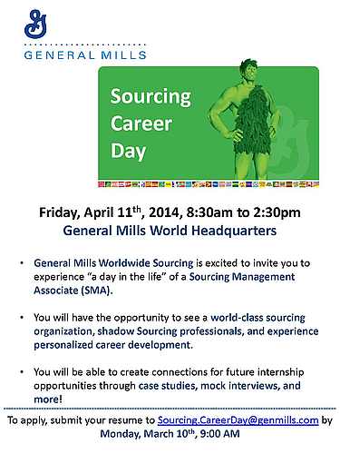 Career Day Application General Mills Sourcing Career Day Application Deadline
