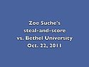 A placard image for media work Women's Soccer: Zoe Suche goal vs. Bethel, Oct. 22, 2011