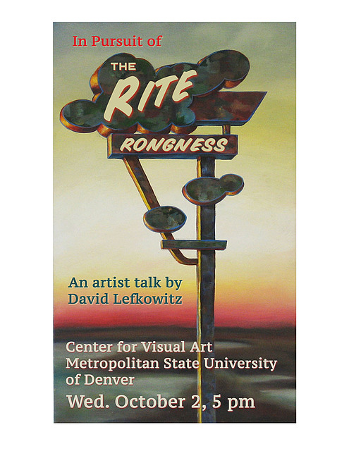 Art Talk poster for David Lefkowitz