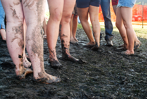 At this year's Spring Concert, there was no shortage of muddy feet and muddy faces.