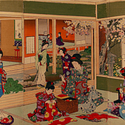 Toyohara Chikanobu Beauty School, c. 1880