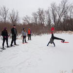Snowshoeing in the Arb, 2015