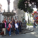 The Carleton group in the Zocalo (main square) of Puebla