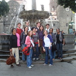 The Carleton group in the Zocalo (main square) of Puebla
