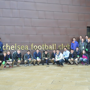 Group shot at Chelsea FC Academy grounds