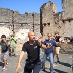 06 students doing Tai Chi on the Great Wall