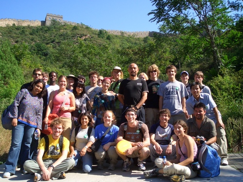 2006 group photo in front of the Great Wall