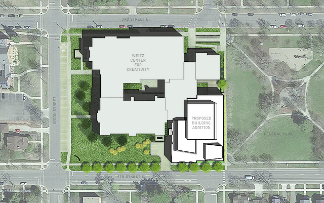 Weitz Center addition site plan