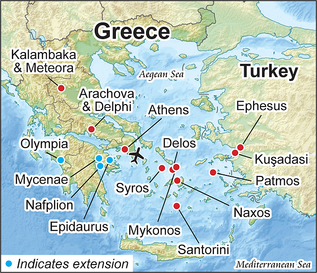 Map Of Aegean Islands Aegean Islands Map