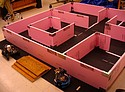 The Robotics Club uses this constructed competition maze for testing the Firebot.