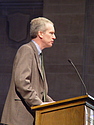 Jeff Blodgett '83 speaking at the Wellstone Symposium