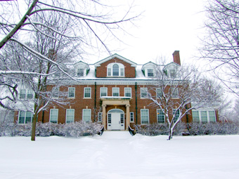 Parish House in winter
