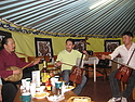 Sayan and his band play on traditional Buryat instruments.