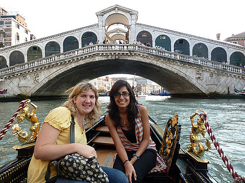 Venice: Gondola ride in Venice, Italy. Best twenty euros spent during the entire trip.