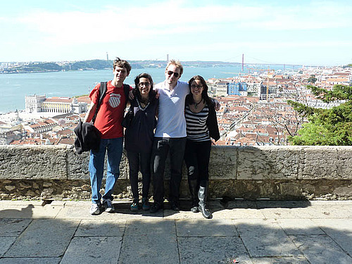Lisbon: Adam Scherling, Sana Rafiq, Niall Bachynski, and Megan Teplitsky in Lisbon, Portugal.