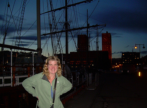 Oslo, Norway: Dusk at the harbor in the fjords of Oslo, Norway.