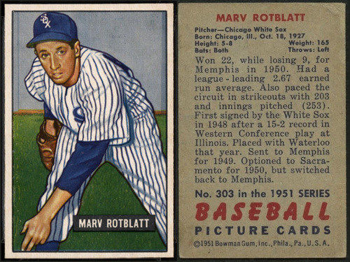 Marv Rotblatt Baseball Card