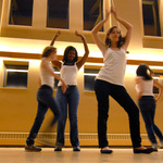 A recent performance in Sayles featuring the Ebony dance group.
