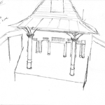 Trent did a sketch of the Globe Theatre