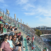 The group enjoying the atmosphere at the Real Betis game!