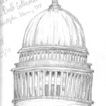 "Sketch of the dome of St. Paul's Cathedral, Christopher Wren, 1708"