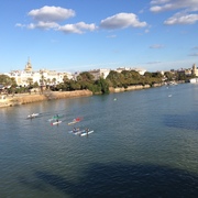 Guadalquivir River, on a typical beautiful Sevilla day