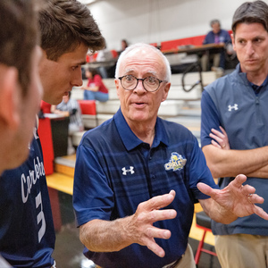 Recently retired men's basketball coach Guy Kalland loves helping players achieve their goals.