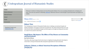 Undergraduate Journal of Humanistic Studies