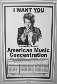 Poster for the new American Music concentration