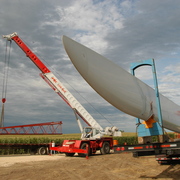Wind turbine construction, Thursday, August 26.