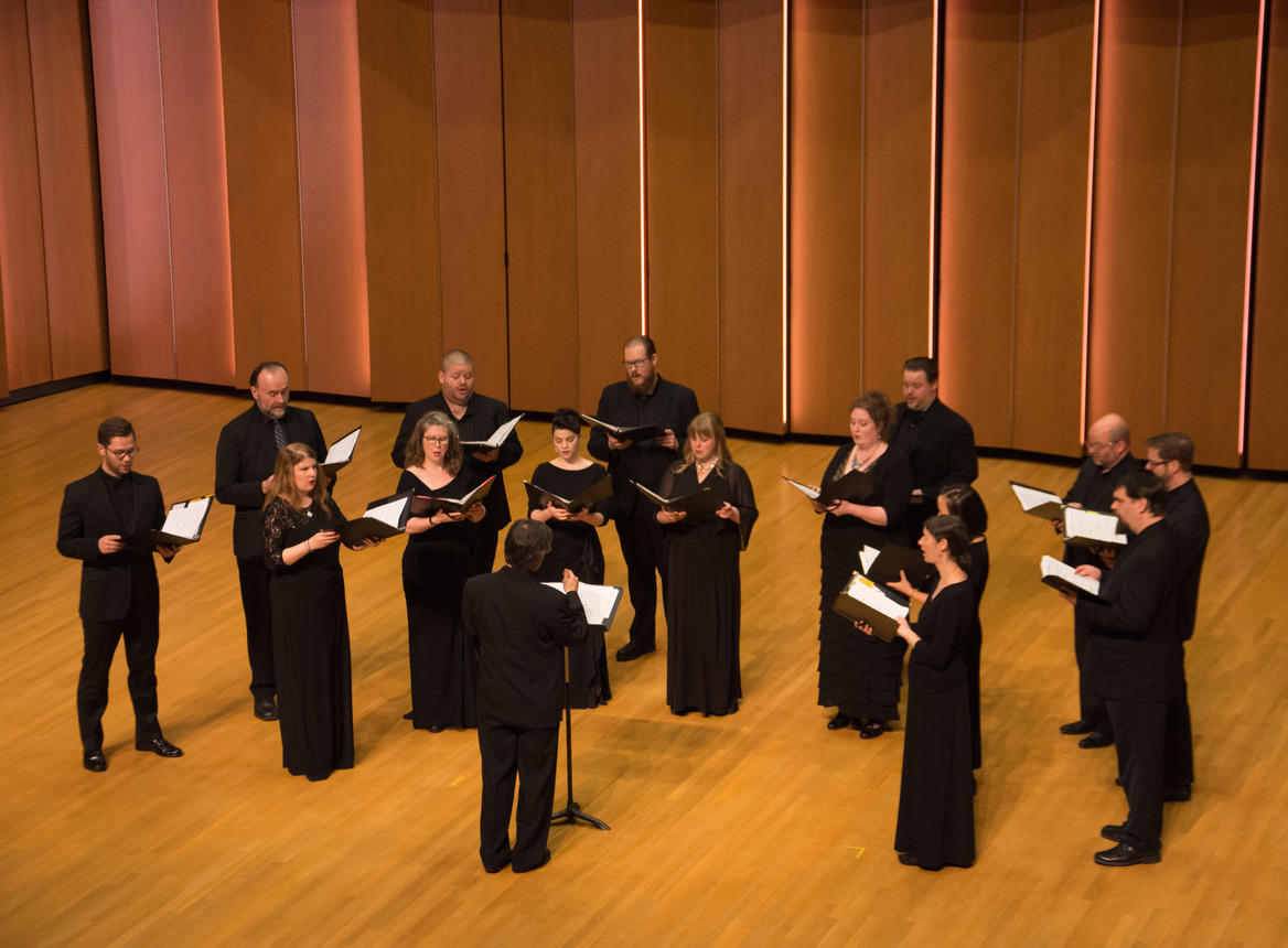 Early and contemporary vocal ensemble Cappella Romana performs at Kracum Performance Hall.