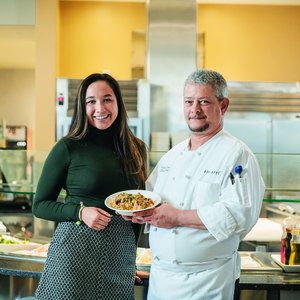 Morgan Mayer ’20 and sous chef Vale Riggs