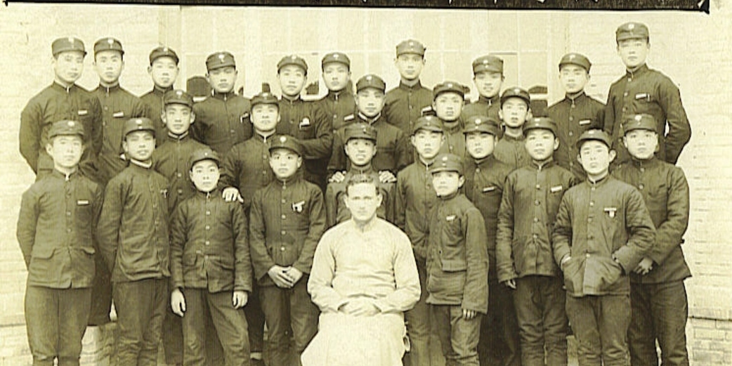 Carl Huber and his students in China, 1936