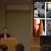 A placard image for media work Video of Meggie Royer's Presentation on Dating & Domestic Violence on Campus